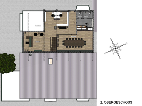 Konzeptzeichnung Grundriss 2. Obergeschoss