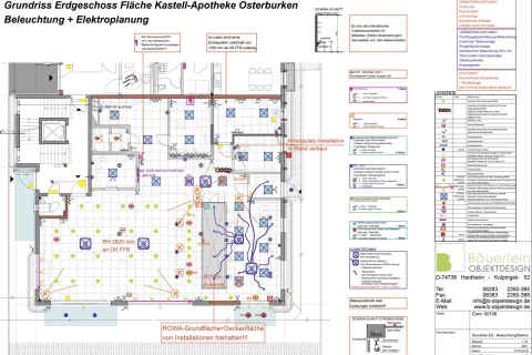 Bild des Grundrisses der Kastell-Apotheke.