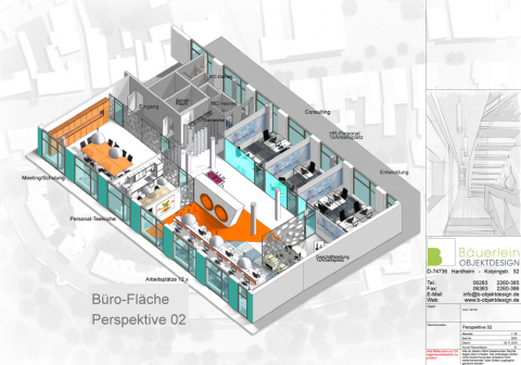 Harmonie von Farben und Formen: NovaCapta's Ladenbau kreiert eine inspirierende Büroumgebung.