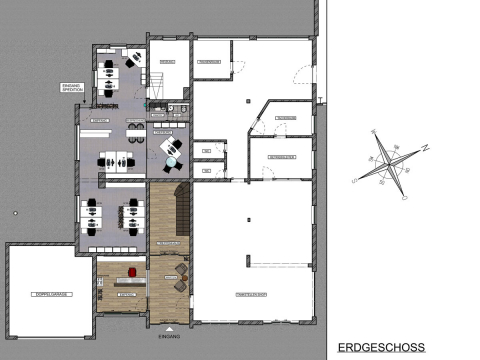 Konzeptzeichnung Grundriss Erdgeschoss