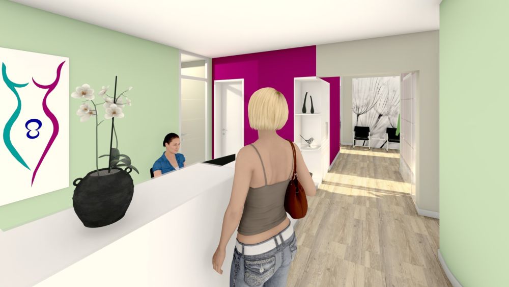 Animation der Anmeldung der Gynäkologischen Praxis in Bayern von Bäuerlein Objektdesign