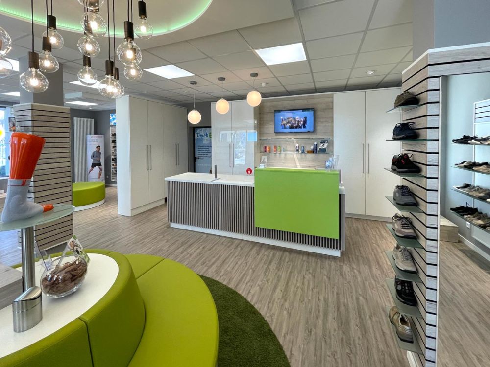 Orthopädieschuhtechnik-Geschäftsdesign von Bäuerlein Objektdesign