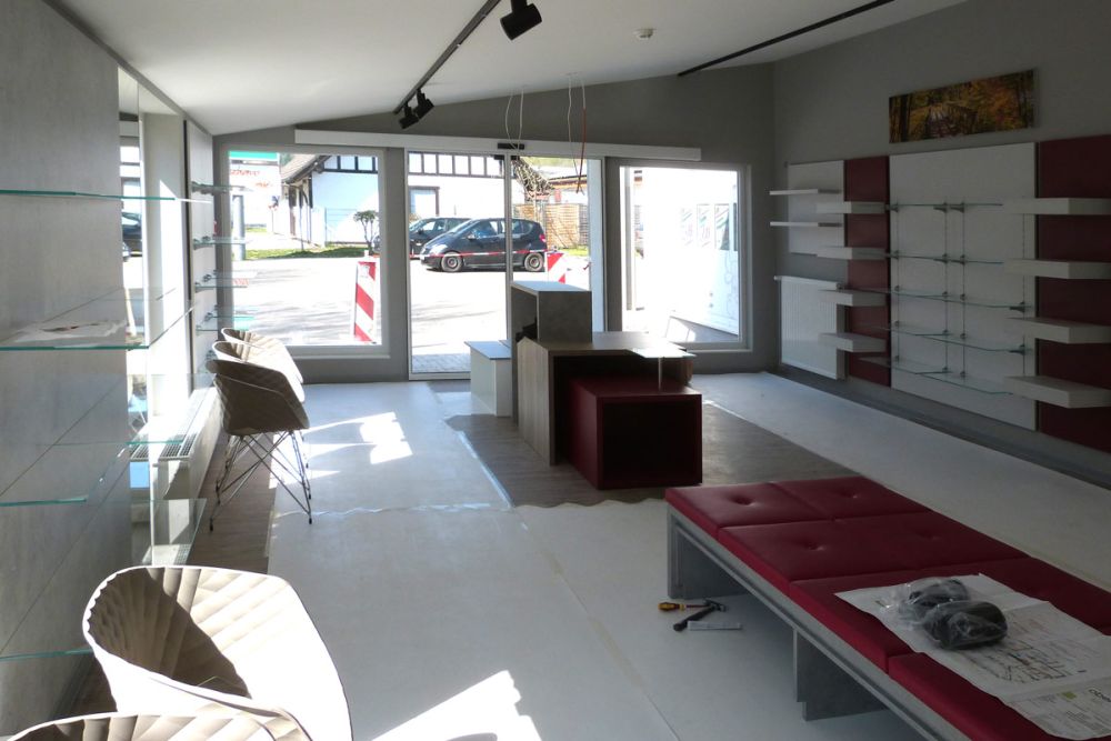 Der Eingangsbereich unseres Orthopädiebaus von Bäuerlein Objektdesign