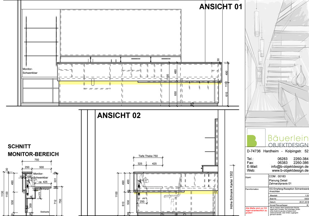 Detailreiche Konzeptzeichnung 