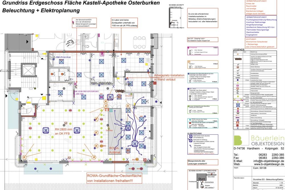 Bild des Grundrisses der Kastell-Apotheke von Bäuerlein Objektdesign