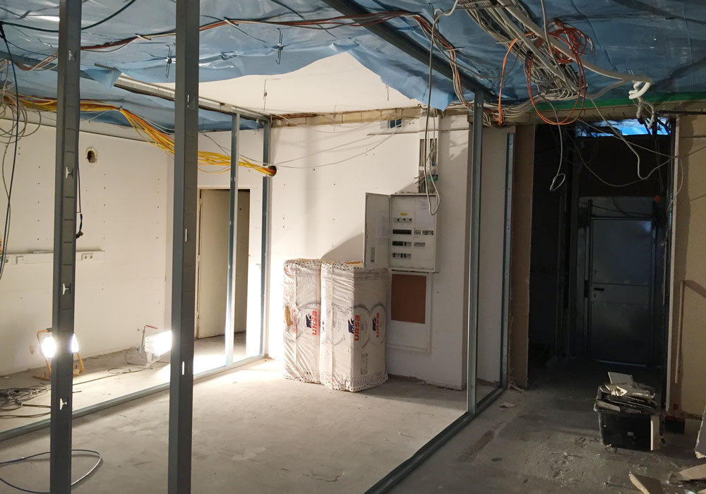 Der Ausbau des Ladens in der Bauphase