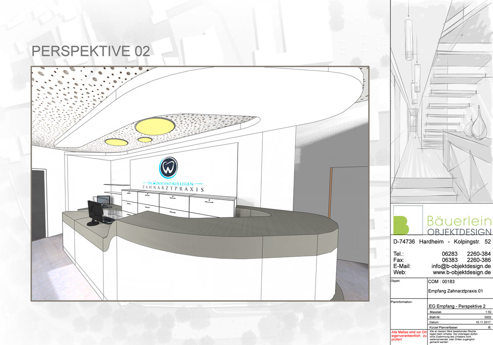  Konzeptzeichnung des Empfangsbereichs 